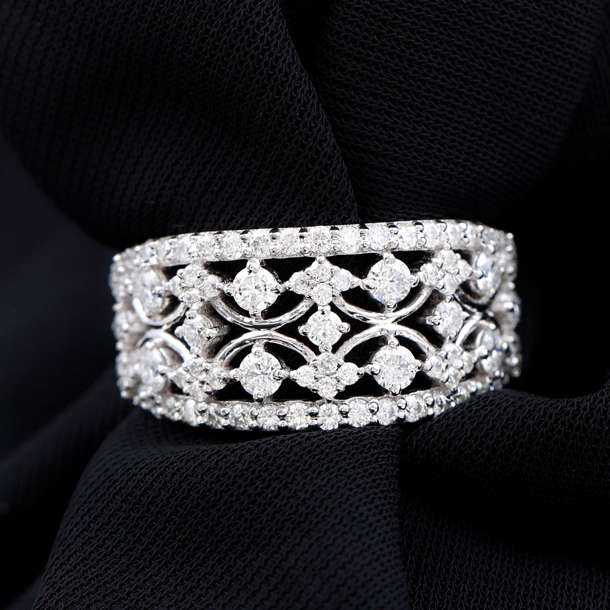 Vintage Inspired Lab Grown Diamond Wedding Band for Women