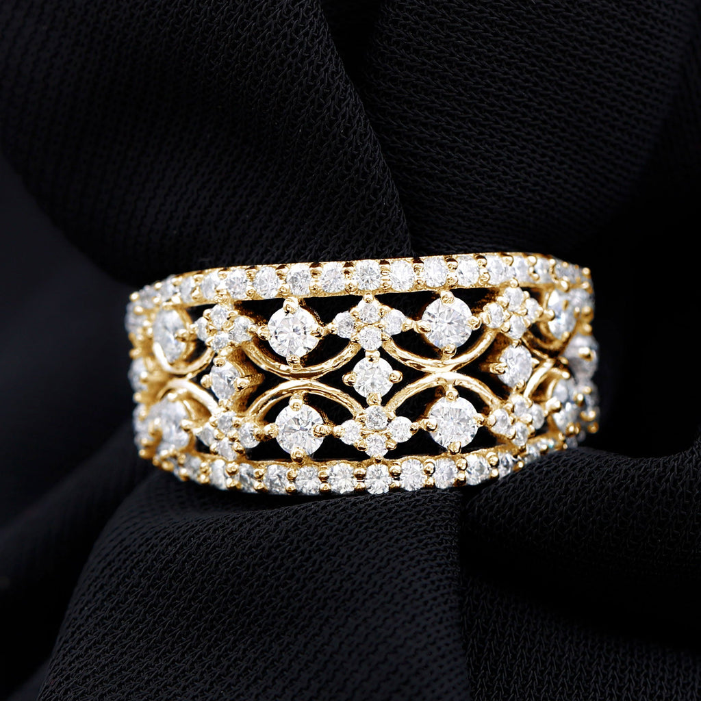 Vintage Inspired Lab Grown Diamond Wedding Band for Women