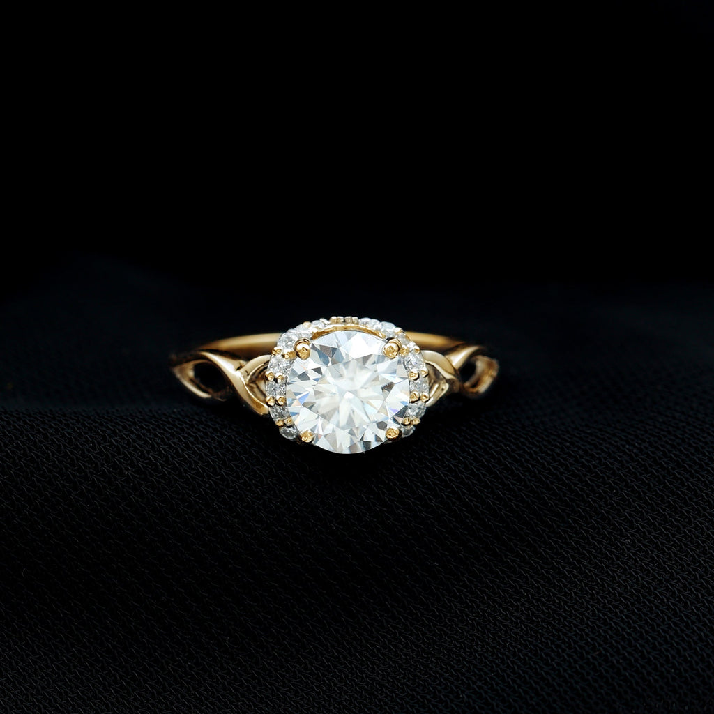 1.2 Carat Round Lab Created Diamond Solitaire Infinity Ring for Her