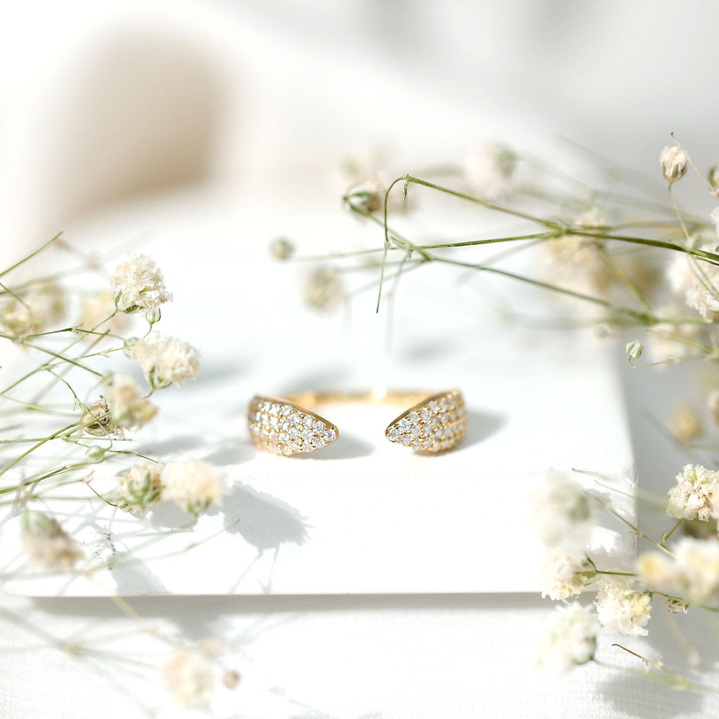 Lab Created Diamond Wedding Wrap Ring For Women