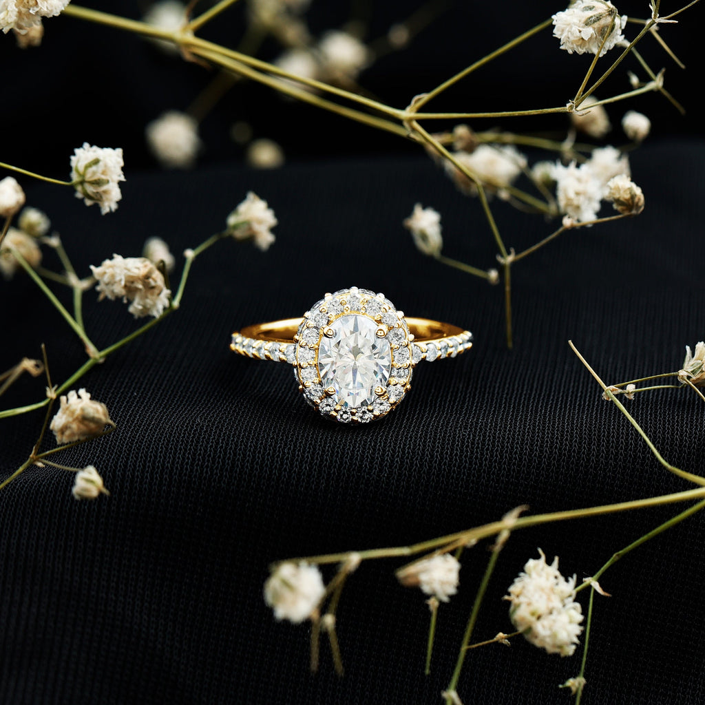 Certified 1.2 Carat Lab Grown Diamond Oval Shape Engagement Ring