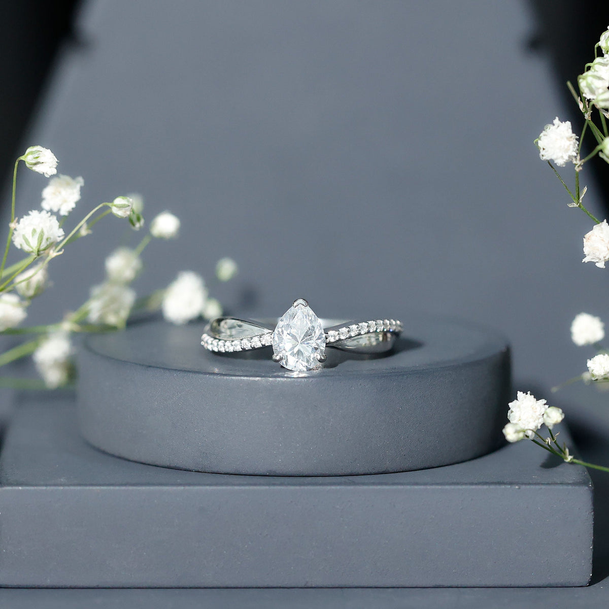 Pear Cut Diamond Classic Engagement Ring