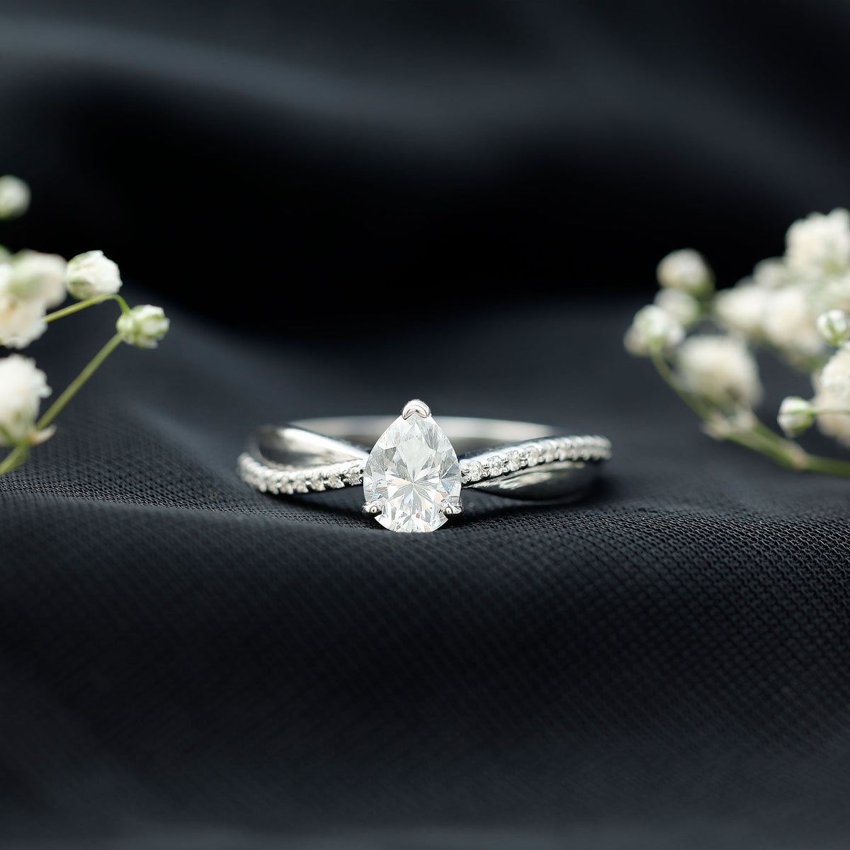 Pear Cut Diamond Classic Engagement Ring