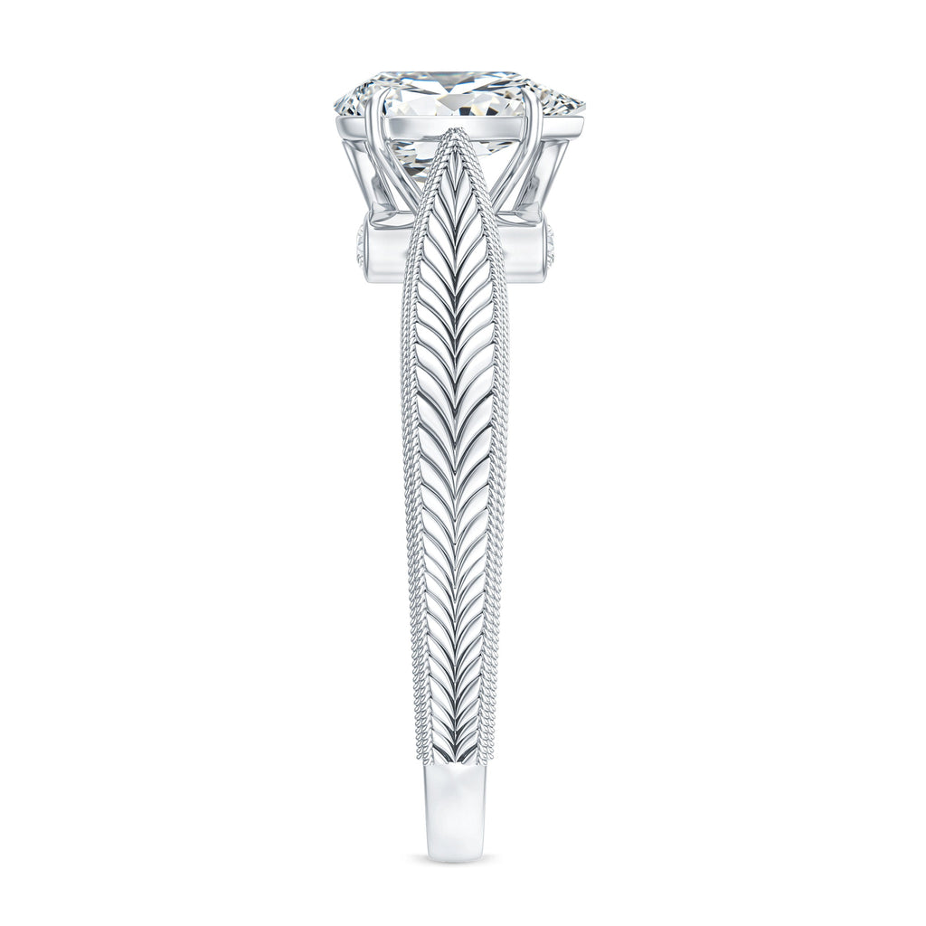 1.3 Carat Pear Lab Created Diamond Filigree Engagement Ring