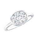 Bezel Set Lab Grown Diamond East West Engagement Ring