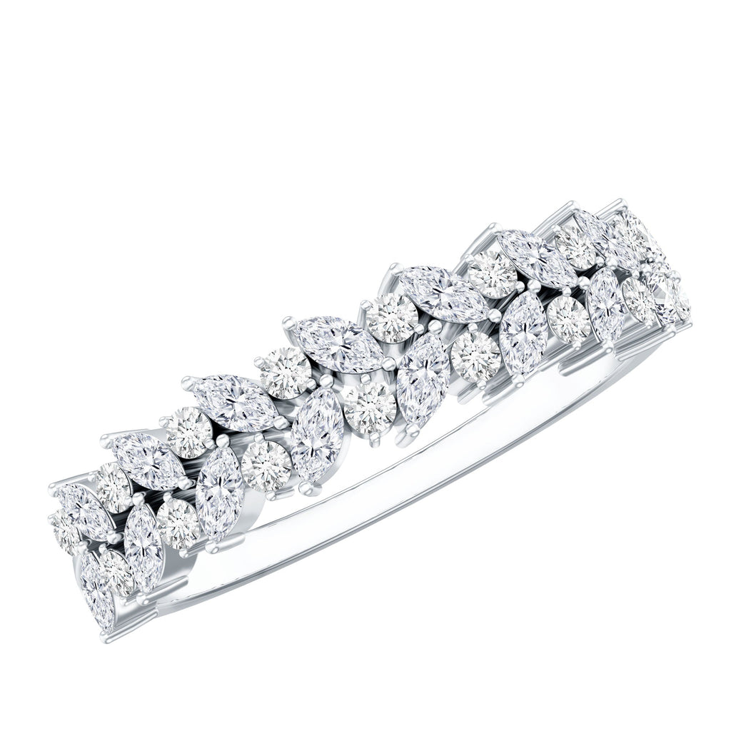 Certified Lab Grown Diamond Marquise Wedding Band