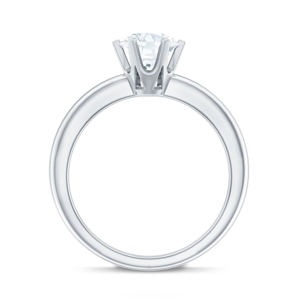 Brilliant Cut 1.2 Carat Lab Grown Diamond Solitaire Engagement Ring With 6 Prongs