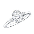 Certified 1 Carat Oval Lab Grown Diamond Engagement Ring for Women