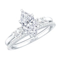 Lab Grown Diamond 1 Carat Marquise Engagement Ring with Wedding Band