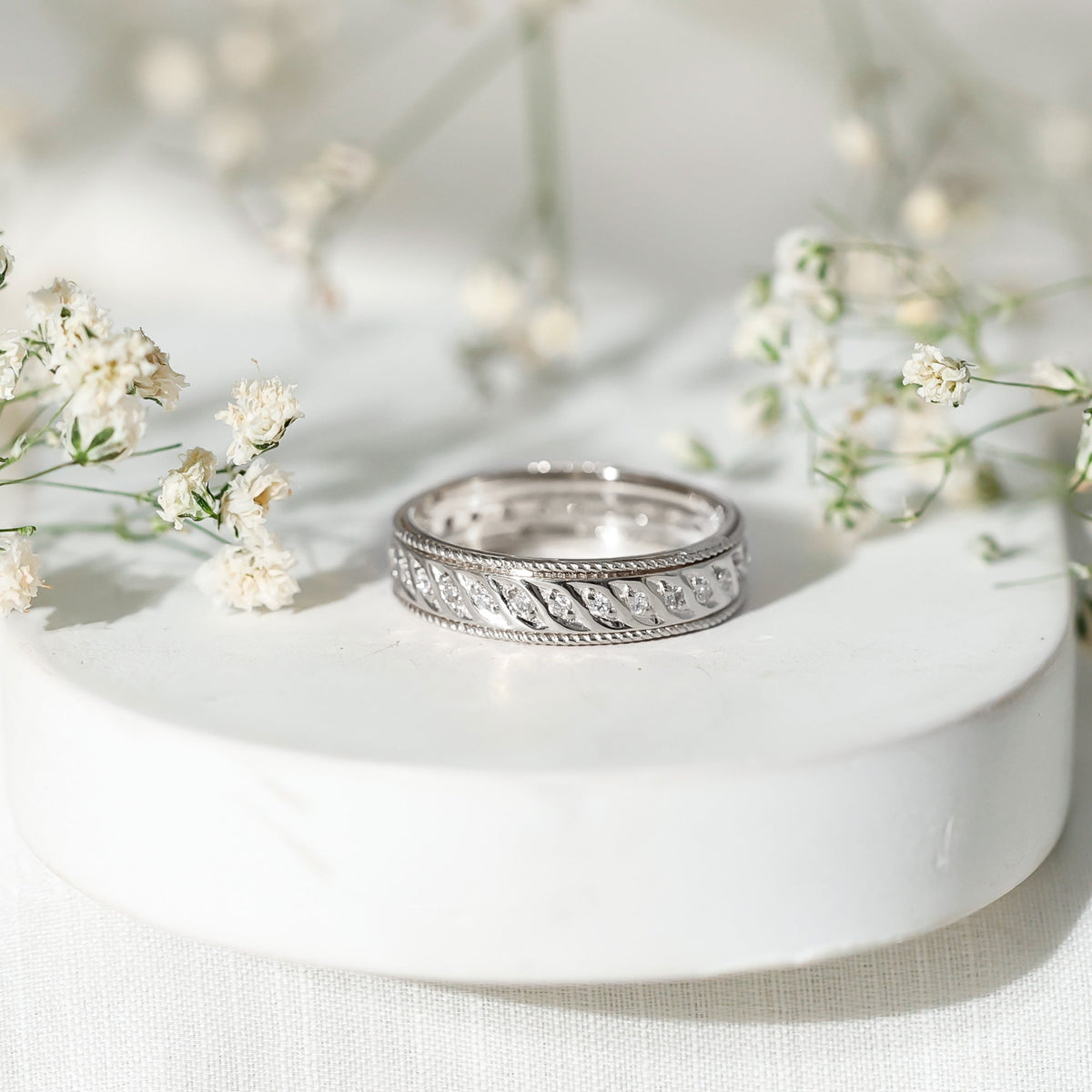 Lab Grown Diamond Designer Wedding Band Ring