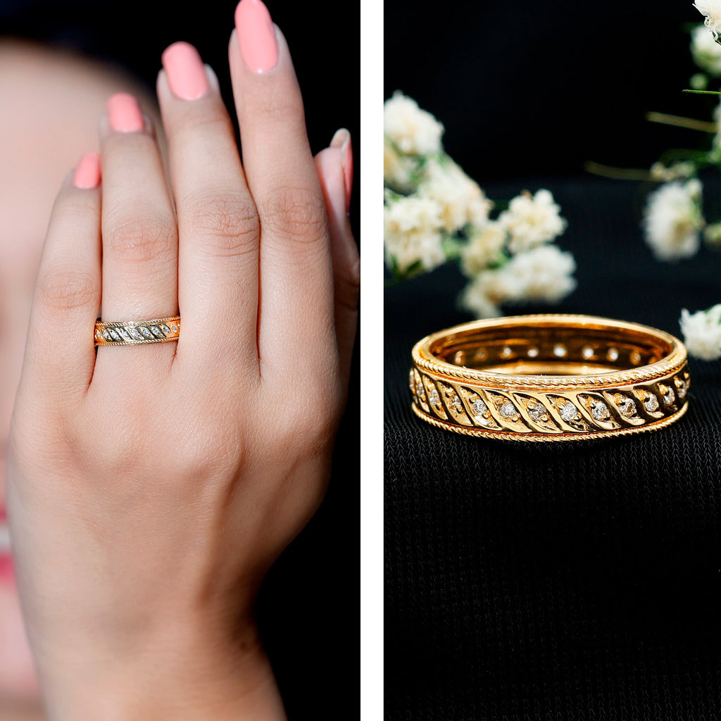 Lab Grown Diamond Designer Wedding Band Ring