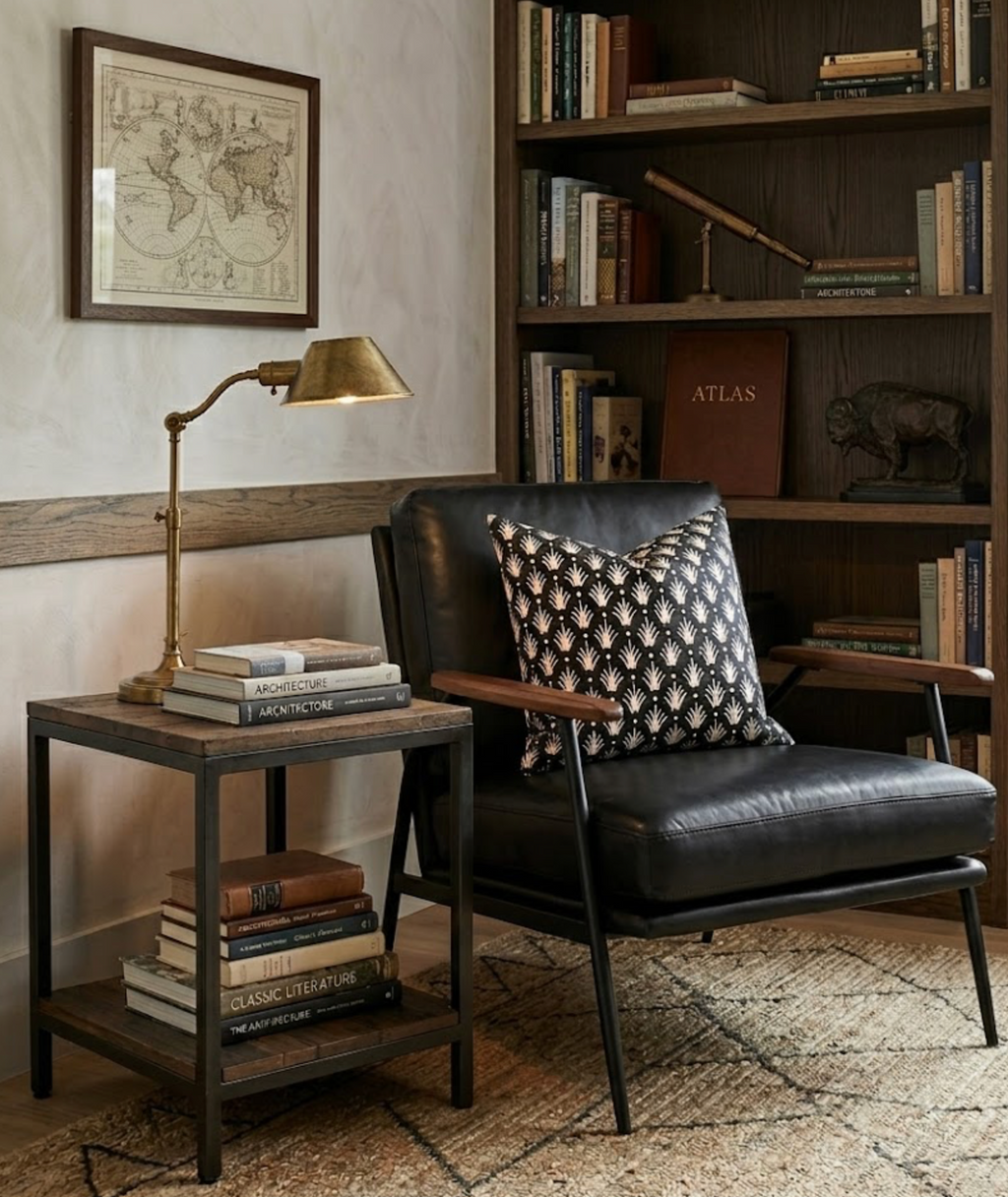 Reeds Pillow Cover in Jet, McLaurin + Piercy Textiles