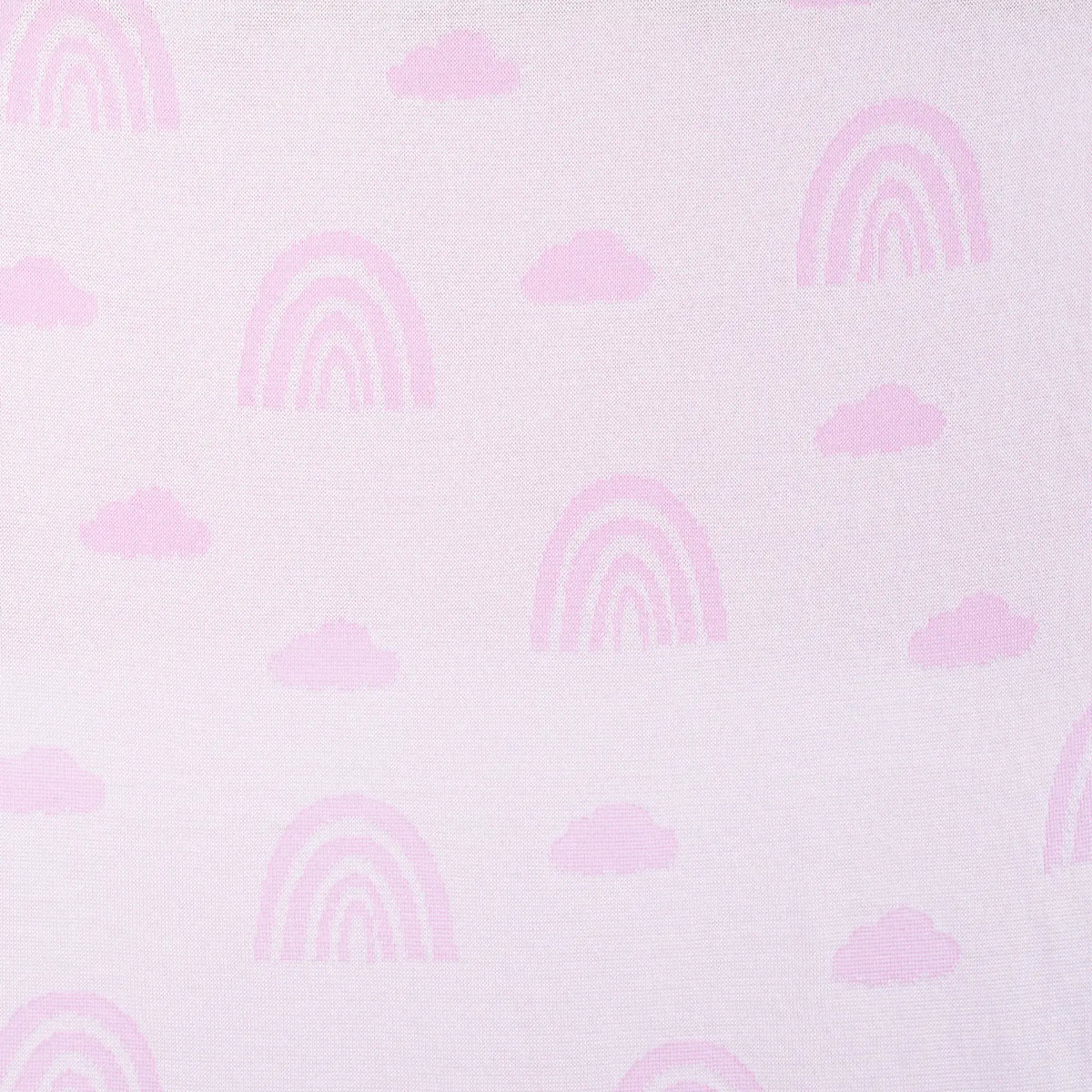 Rainbow Lilac Jacquard Knit Baby Blanket