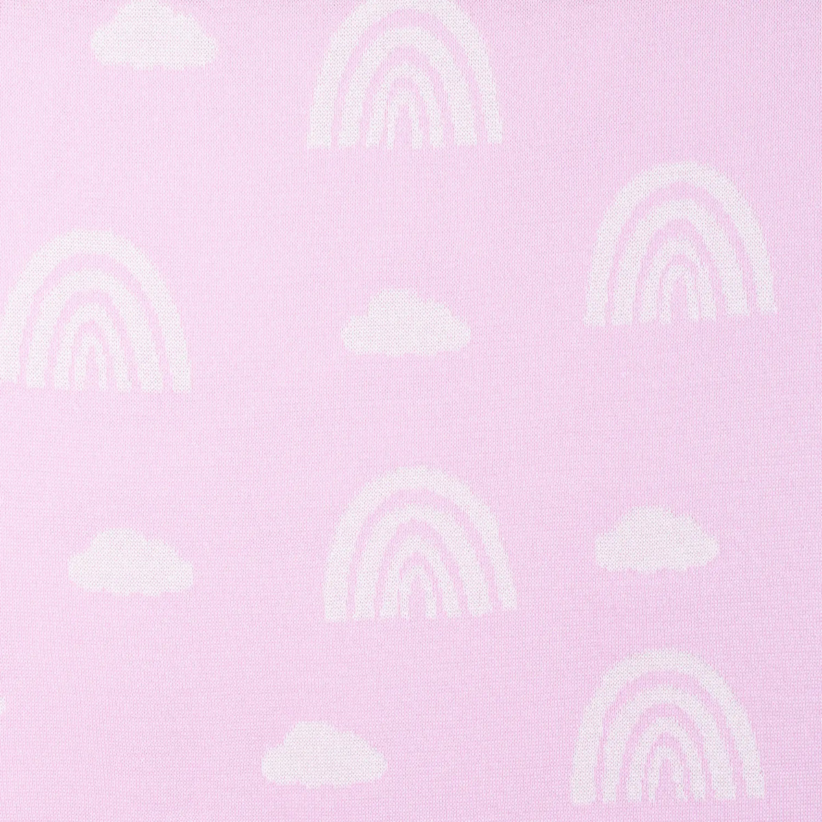 Rainbow Lilac Jacquard Knit Baby Blanket