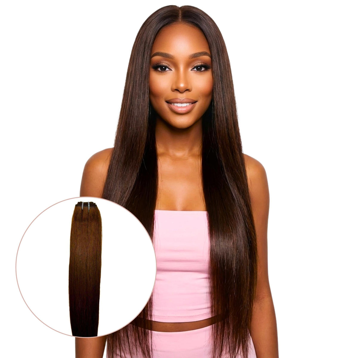 Raw Dark Brown Straight 100% Human Hair Bundles