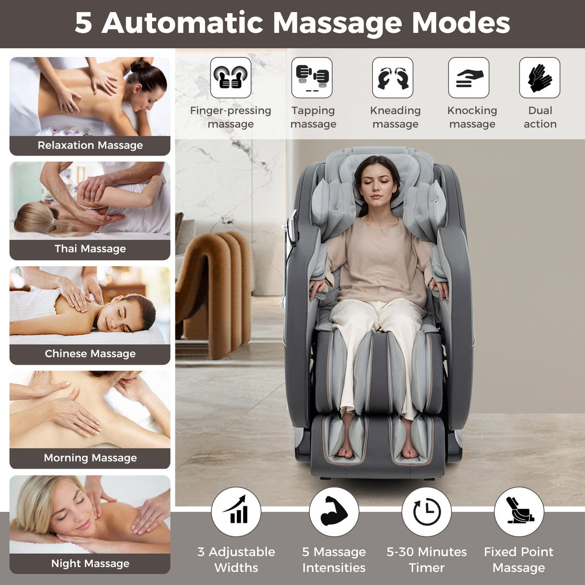 Relaxation 38 - Full Body Massage Chair with Airbags and Heater