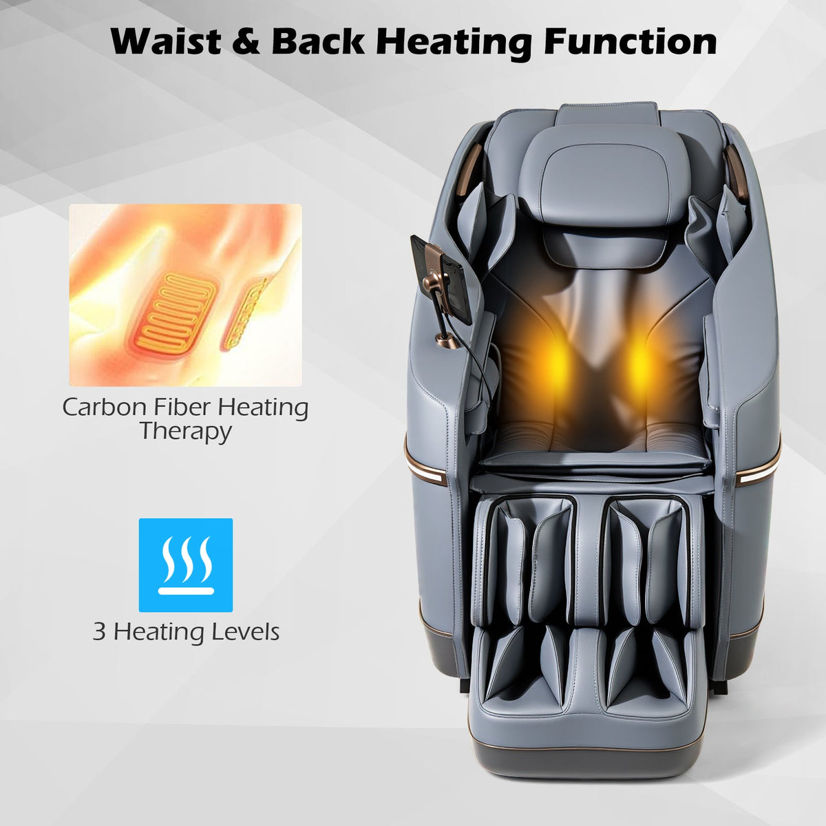 Relaxation 48 - Full Body Zero Gravity Massage Chair SL Track Recliner with Touch Screen