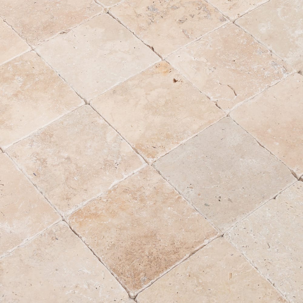 Riverbed Walnut Travertine Tumbled Floor and Wall Tile - Livfloors Collection
