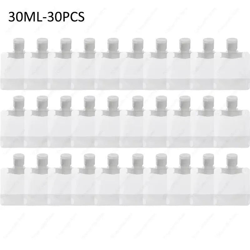 10-60pcs Refillable Packaging Bags Travel Essentials Lotion Cosmetics Shampoo Shower Gel Portable Bags Makeup Fluid Bottles