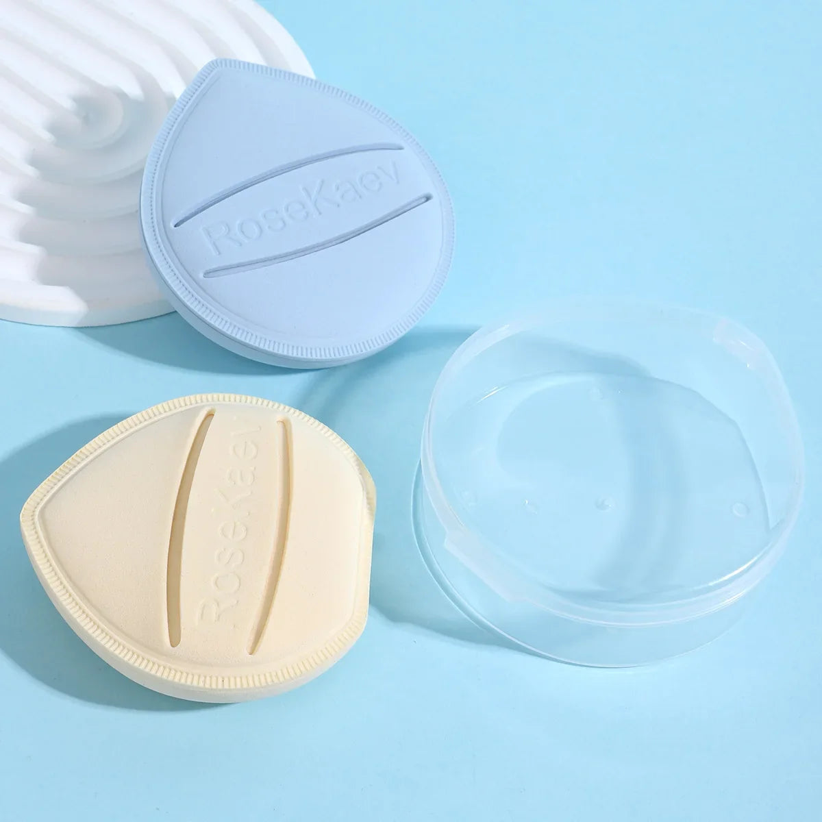 3PCS soft air cushion puff, special makeup for liquid foundation, clear base makeup, wet and dry, storage box for easy storage