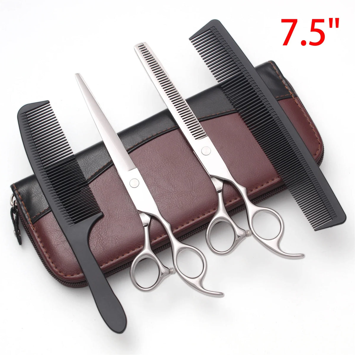 Professional Barber Scissors Set Japanese Steel Straight Thinning Texturizing Shears Precision Ground Sharp for Salon Home  Use