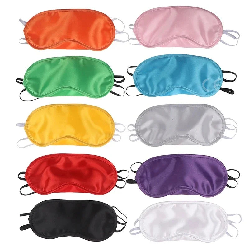 1PC Silk Sleep Eye Mask Padded Shade Eye Cover Patch Sleeping Mask Eyemask Blindfolds Travel Relax Rest Women Men
