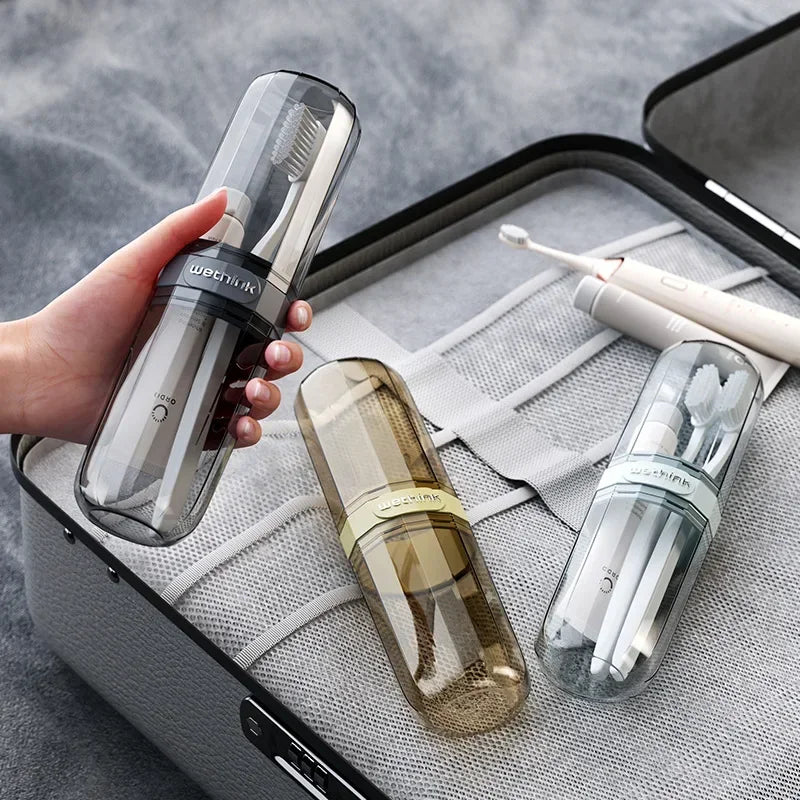 Toothbrush Travel Containers Transparent Portable Toothbrush Case Outdoor/business Trip/travel Acessories