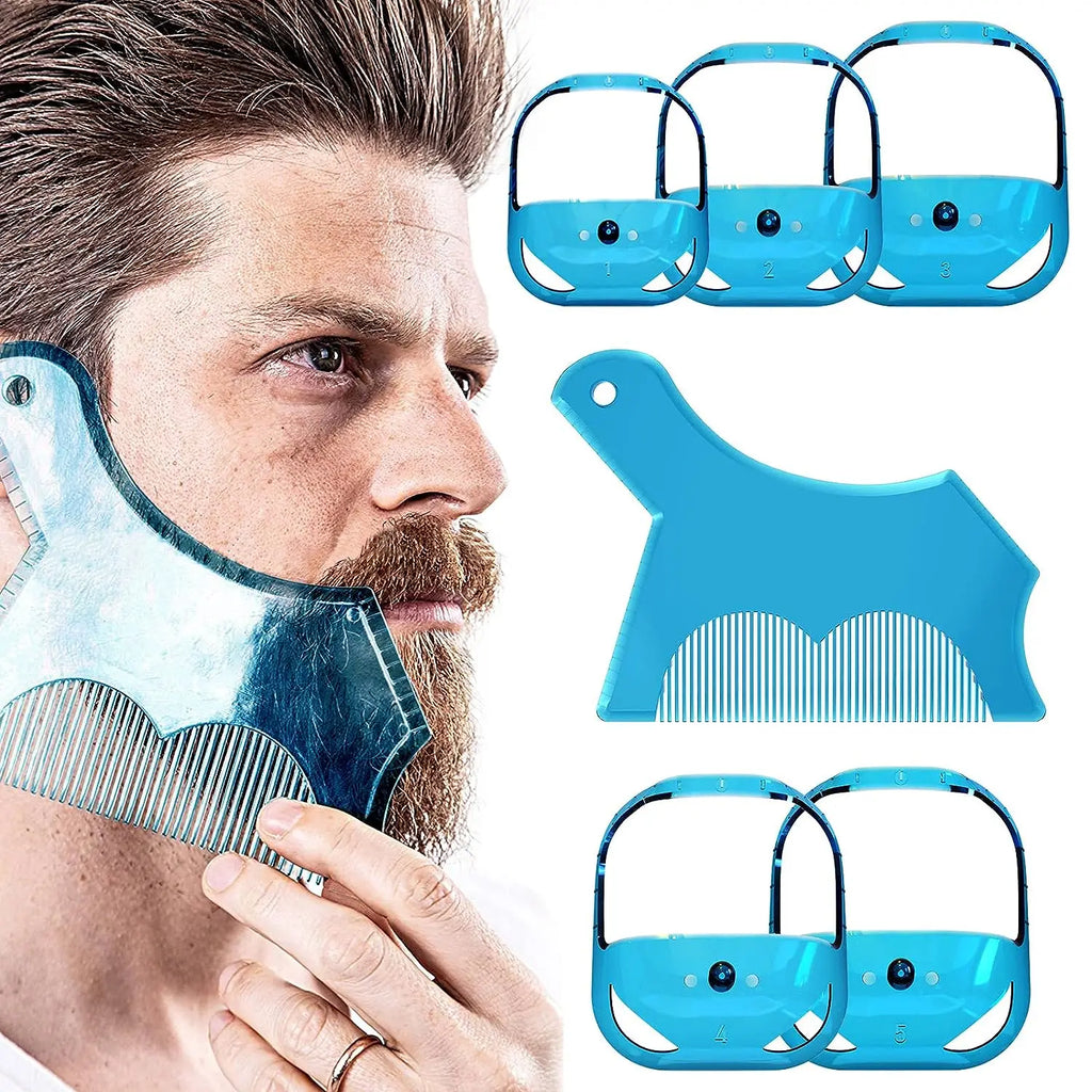 Men Beard Styling Tool Goatee Shaving Template Beard Shaving Face Care Modeling Grooming Ultra-thin Edge Beard Comb