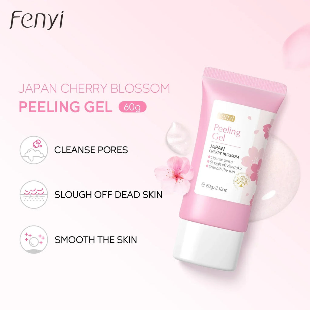 Sakura Face Deep Cleaning Exfoliating Gel Skin Care Whitening Moisturizer Repair Facial Scrub Skin Care 60g