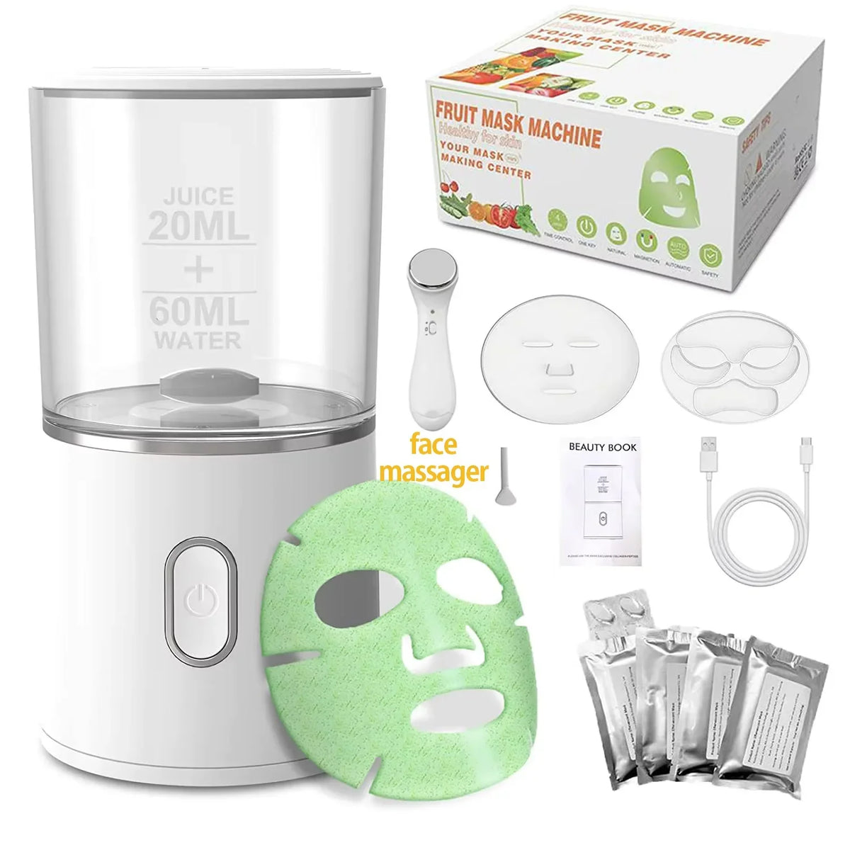 Face Mask Maker Machine Facial Treatment DIY Automatic Fruit Natural Vegetable Collagen Home Use Beauty Salon SPA beauty Device