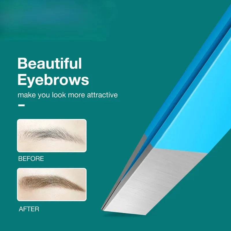 Expert Eyebrow Hair Removal Tweezer, High Precision Slant Tip Stainless Steel Tweezers for Men and Women