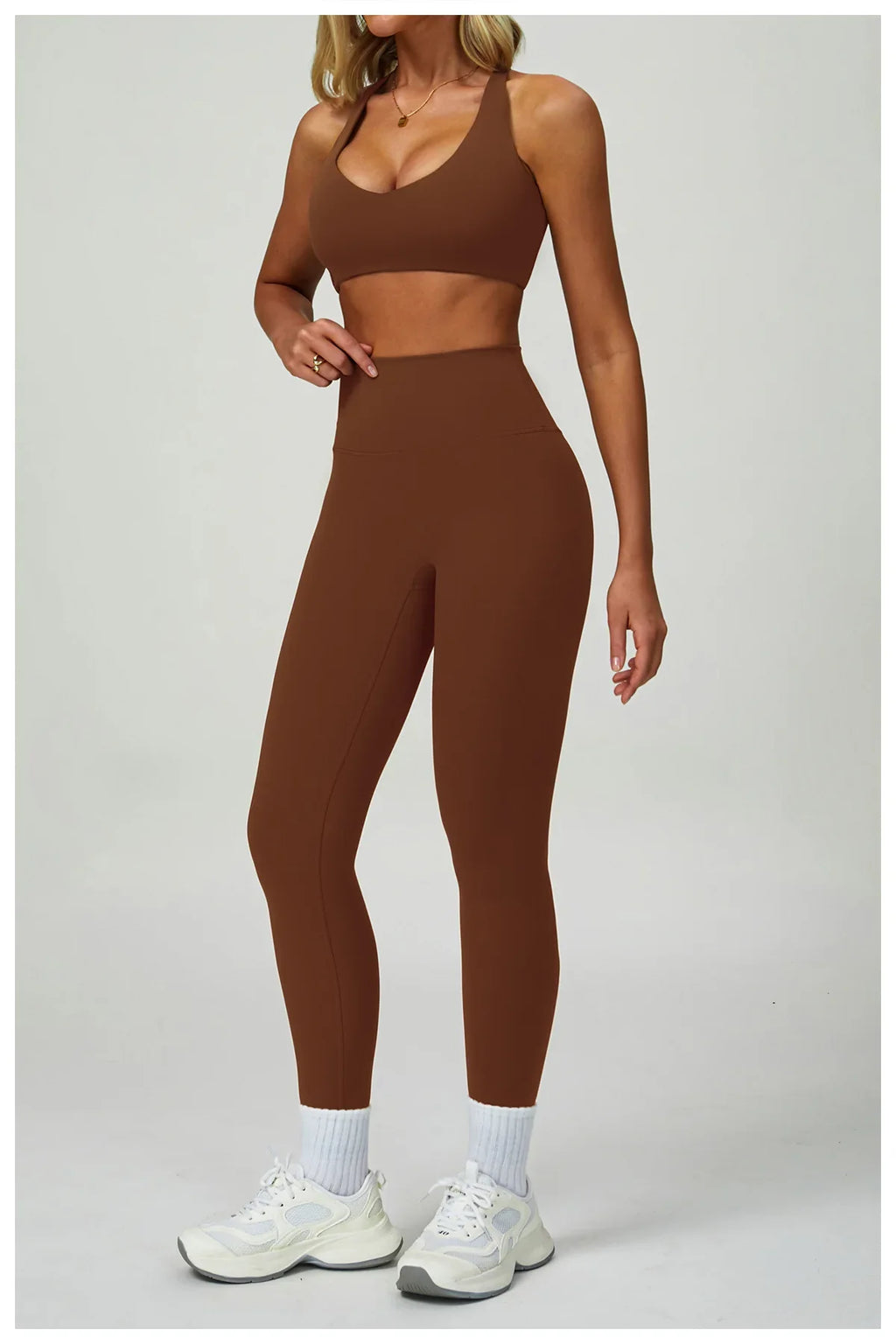 2/3-Piece Activewear Set – Sports Bra & High Waist Leggings