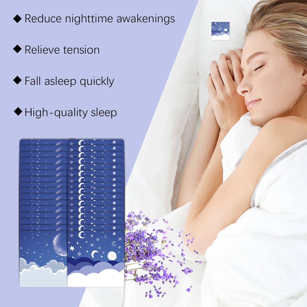 Woodsleep Sleep Patches Insomnia Treatment Irritability Stress Reliever Relax Anxiety Sleep Quality Improvement Sleep Aid Patch