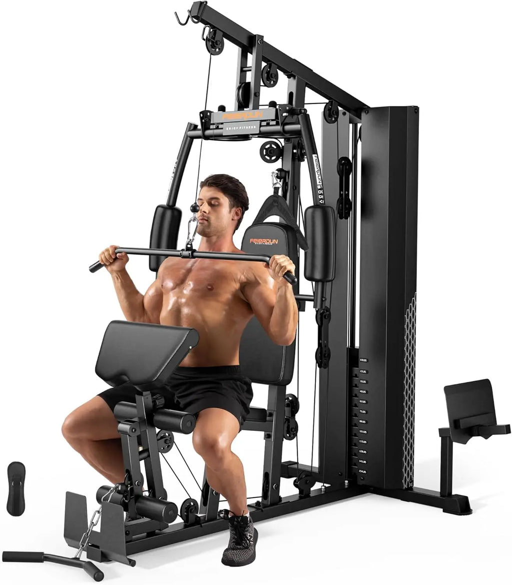 Multi-Function Home Gym  154lbs Leg Press  & Cable Exercises