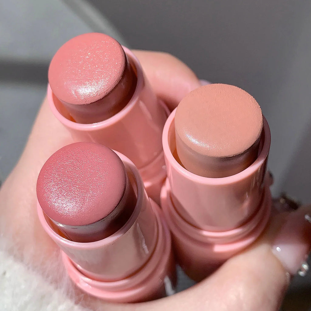 Natural Cheek Blush Stick Moisturizing Blusher Balm Blush Waterproof Sticks Peach Nourish Contour Eyeshadow Rouge Blush Makeup