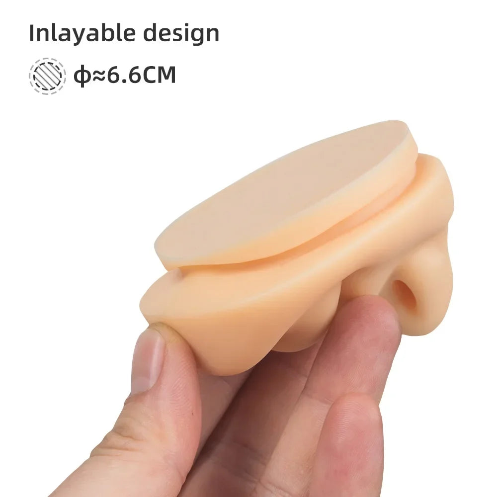 1PC Soft Silicone Mouth Nose Model Tattoo Practice Jewelry Display Piercing Display Tool Tattoo Puncture Practice Accessory