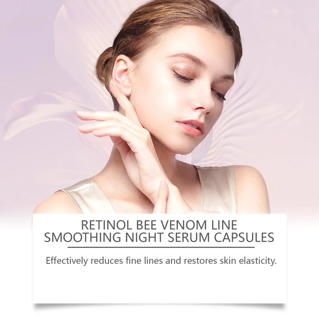Hoygi Retinol Bee Venom Facial Capsules Gently Moisturize Facial Skin, Tighten and Improve Skin Quality, Moisturizing Capsules