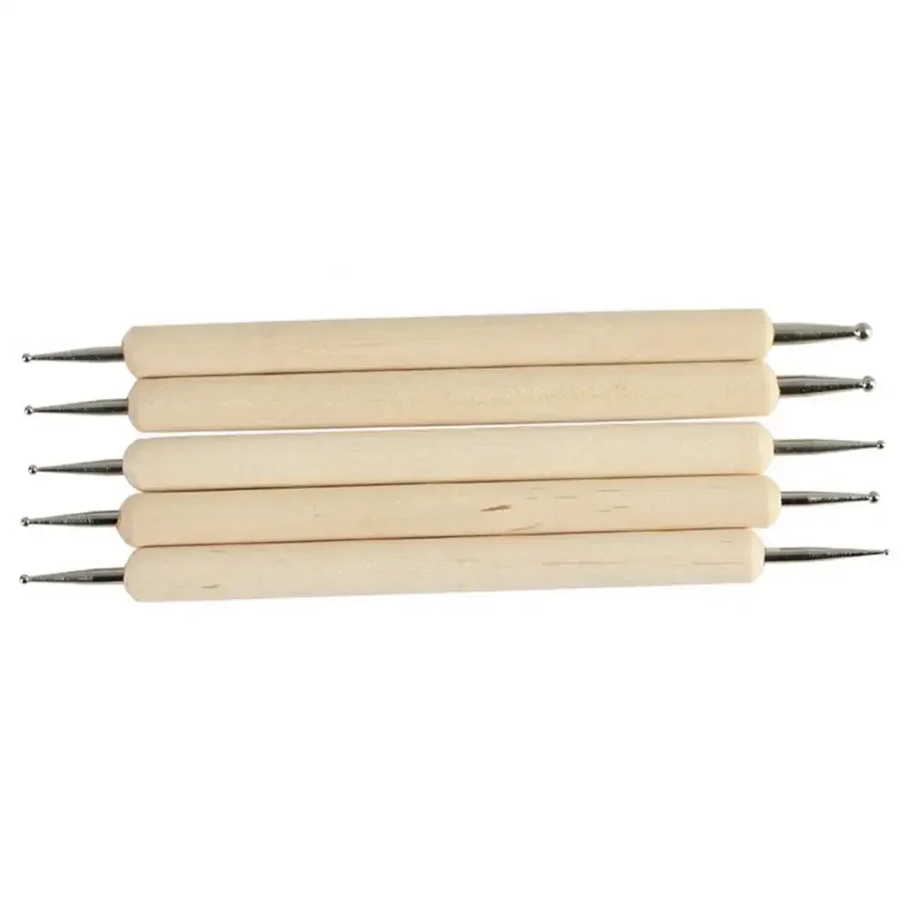 Dotting Tools Set for Nail Art Dotting Pen Set Pro 2-Way Wooden Painting DIY Manicure Salon Decoration Dotting Tools