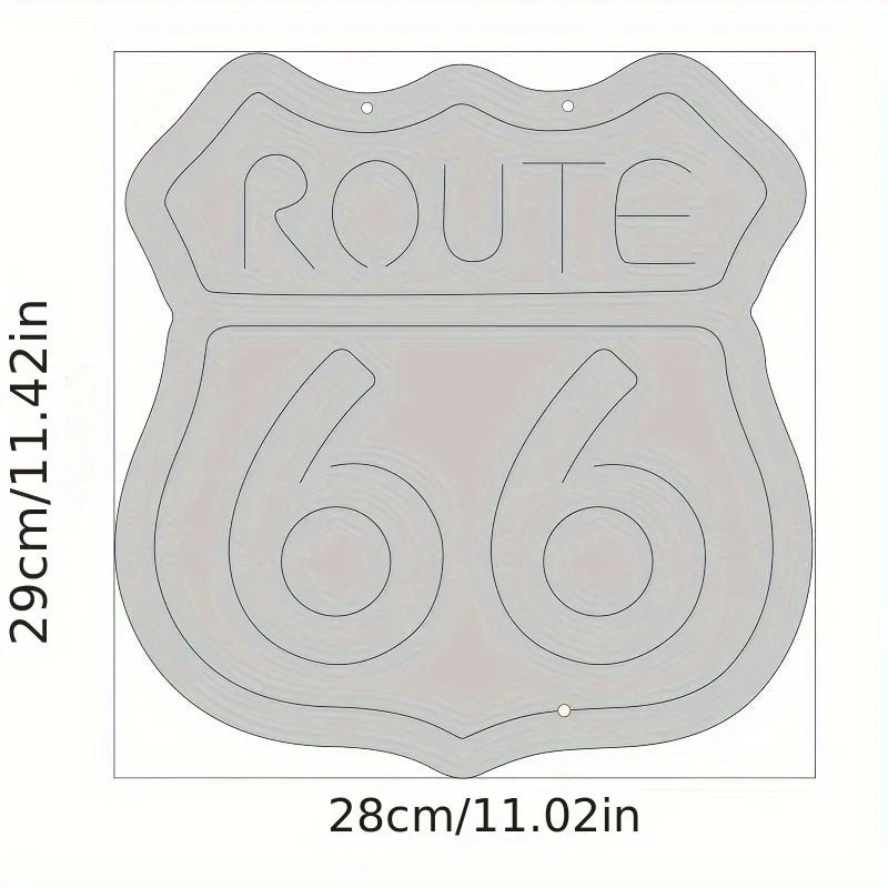 Historic Route 66 Neon Sign, Home Art Man Cave Neon Lights, For Bedroom Home Office Decor
