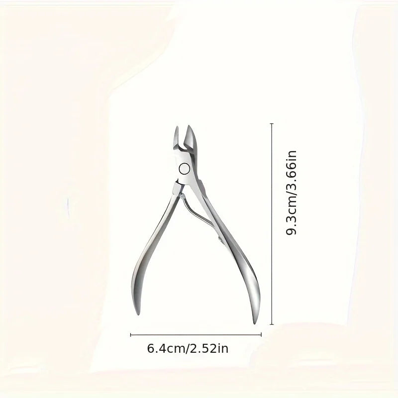 1pc Stainless Steel Cuticle Nipper, Single Piece Dead Skin Remover, Manicure Pedicure Tool, Unscented Nail Care Accessory
