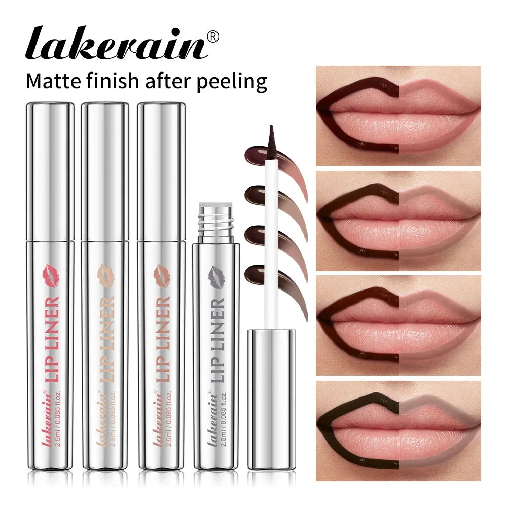 Lakerain Peel Off Lip Liner Waterproof Smudge-proof Lip Liner Long Lasting Color Non-fading Hydrate Nourish Lip Contour Makeup