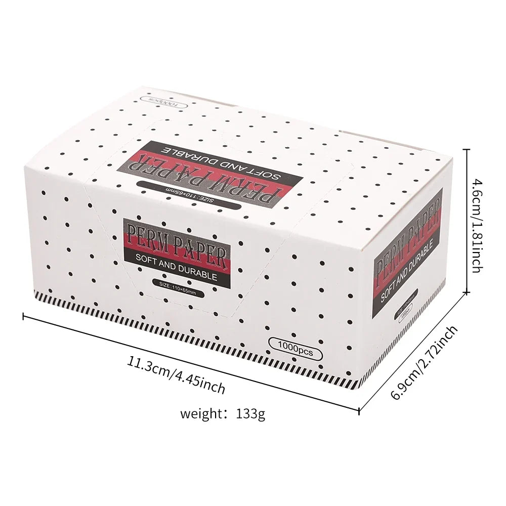 1000pcs Adjustable Wristband Style Perm Paper for Salon Hair Perming Paper Curler Hairdressing Tools Kit Auxiliary