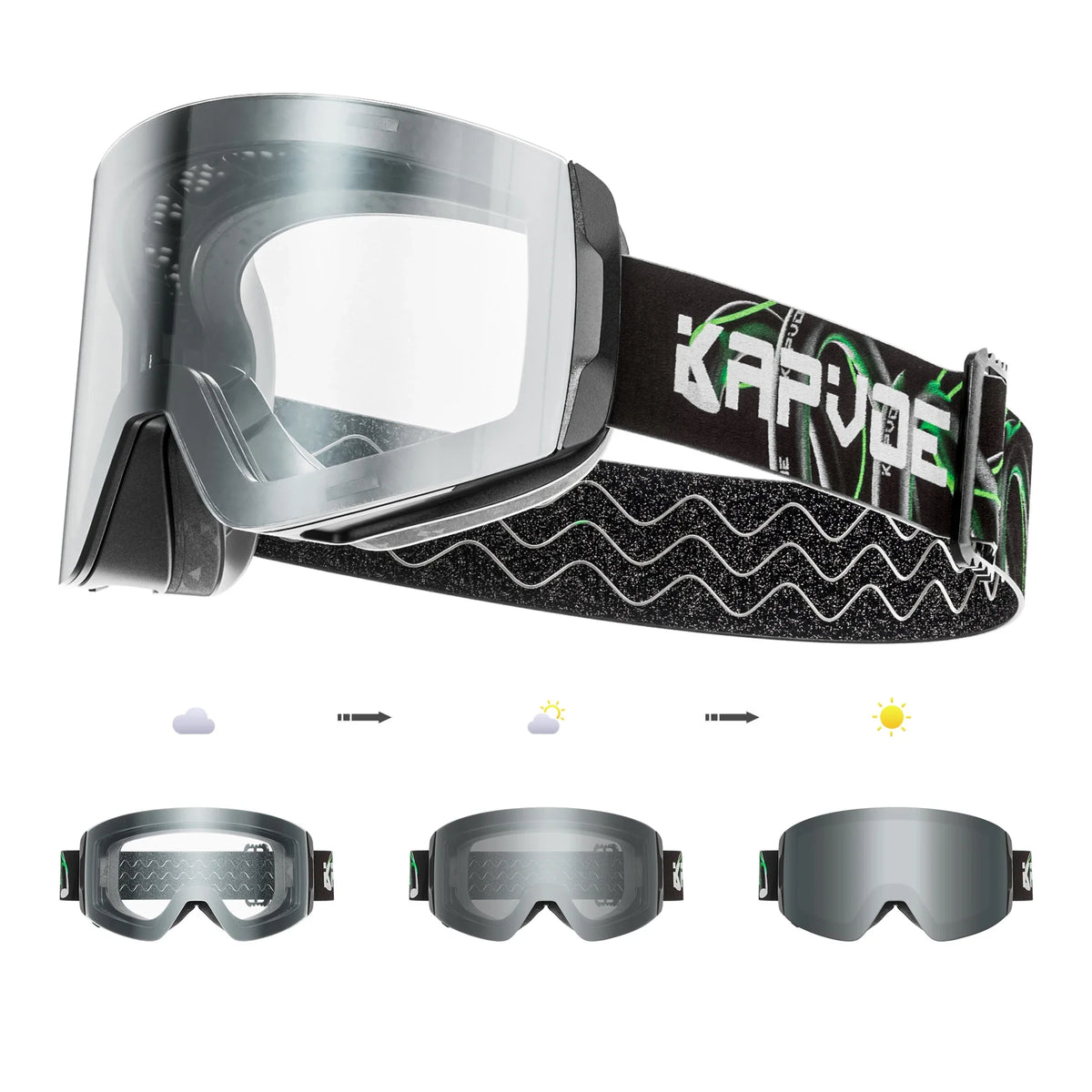 Ultimate Protection  Magnetic Ski Goggles with OTG
