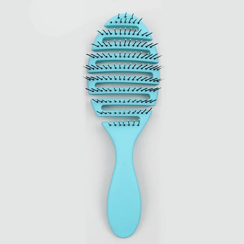 4 Colors Wet Brush Comb Tool Barber Hair Brush Hair Styling Tools Anti Tangle Anti-static Head Salon Hairdressing Accessories