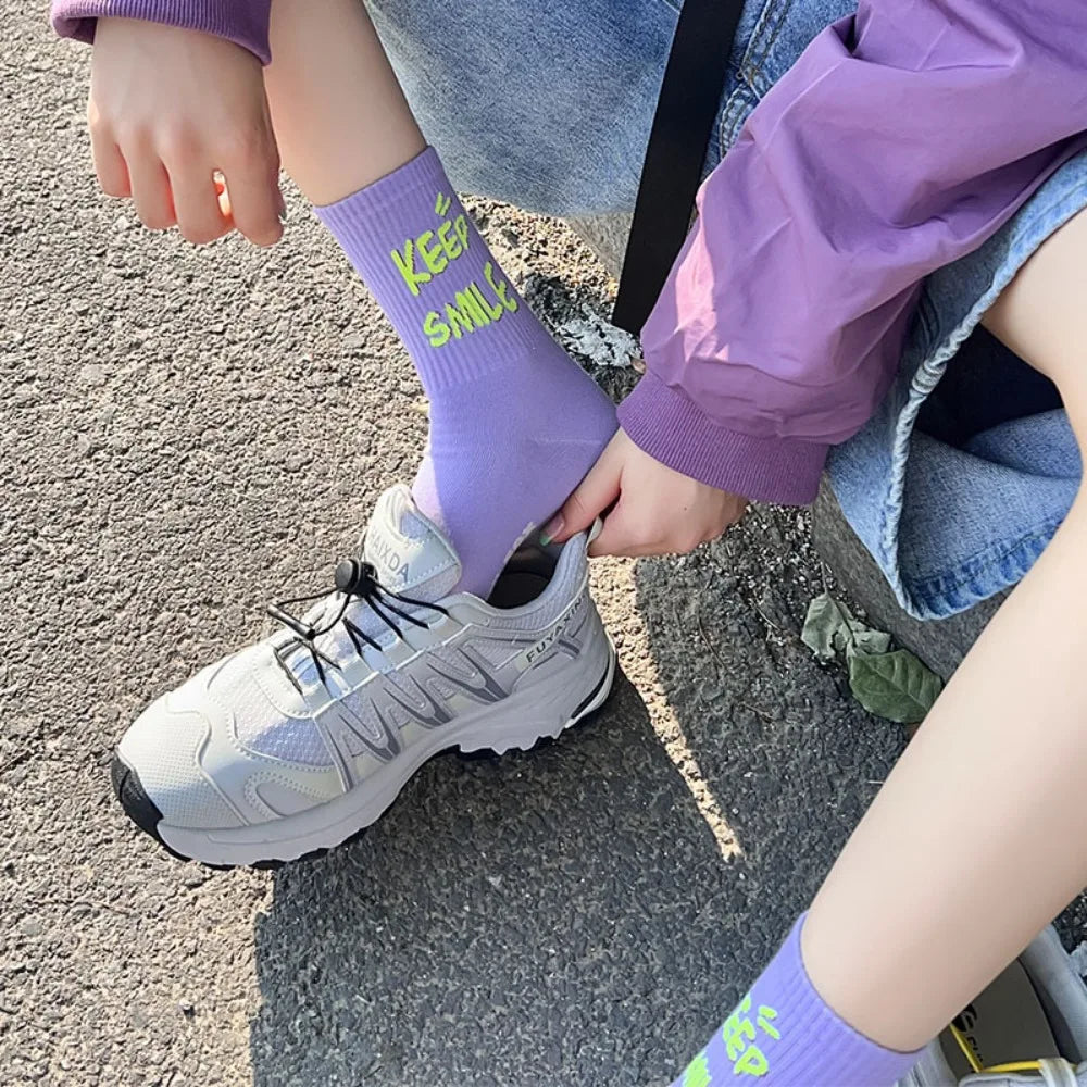 Breathable  Stylish Crew Socks