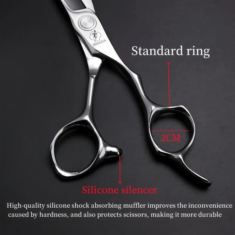 HISADAHairdressing scissors 6.2 6.7 7.0 inch Hair scissors VG10 Steel High-end Barber scissors advanced Hairdressing scissors