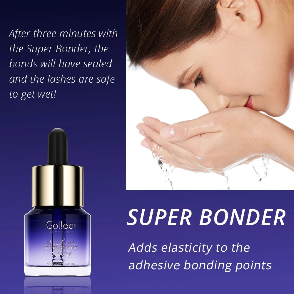 Gollee Lash Extensions Primer 15ML Eyelash Super Bonder Increased durability Help Eyelashe Bonder Fixing Lasting Adhesive Makeup