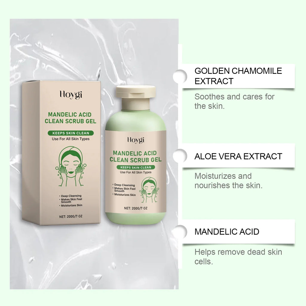 HOYGI Aloe Vera Exfoliating Gel Dead Skin Removal Deep Cleansing Pores Smooth Moisturizing Reduce Dryness Oil Control Skin Scrub