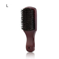 Men Beard Brush Wood Handle Boar Bristle Moustache Cleaning Brush Hairdressing Anti Static Barber Hair Styling Comb Tool