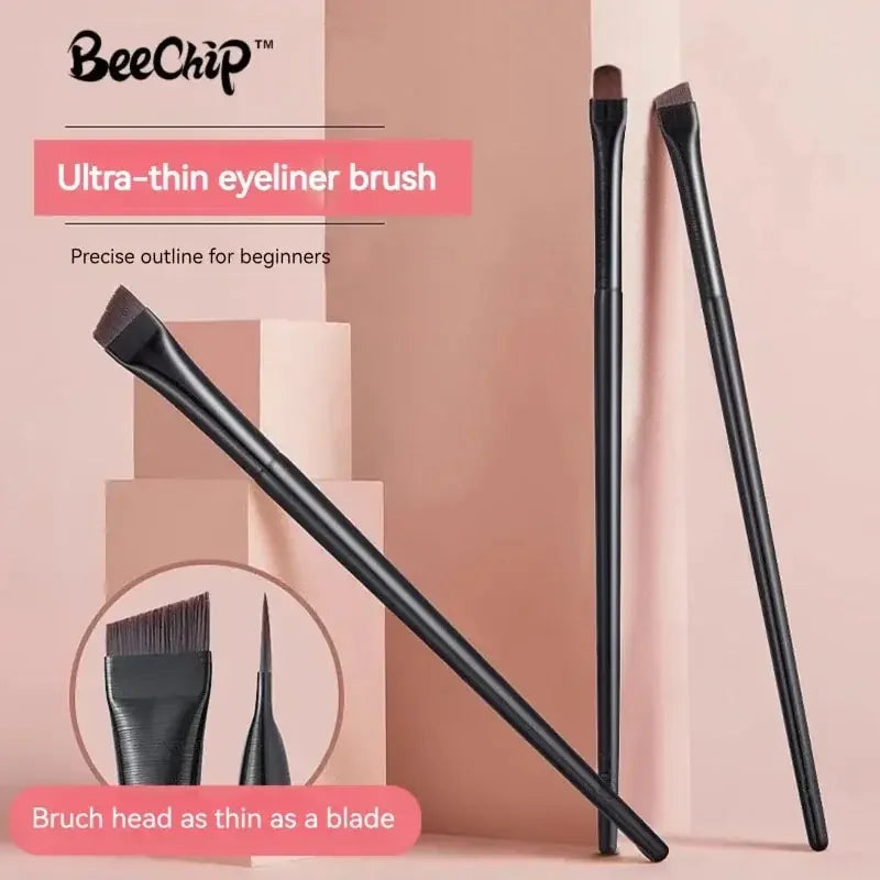 3PCS Eyeliner Eyebrow Contour Makeup Brush Super Soft Fiber Comfortable Grip Soft And Natural Makeup Application Eyeliner Brush